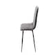 image 3 of Aspen Round Dining Table with 4 Straight Stitch Dining Chairs - Grey Oak/Black - Flat Packed Grey