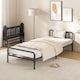 image 7 of COSTWAY Foldable Bed Frame Portable Folding Bed with Headboard   Footboard Black