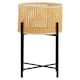 image 1 of Interiors by Premier Sturdy Large Planter, Handwoven Detailing On Small Outdoor Planters, Contemporary Planter For Flowers Cream