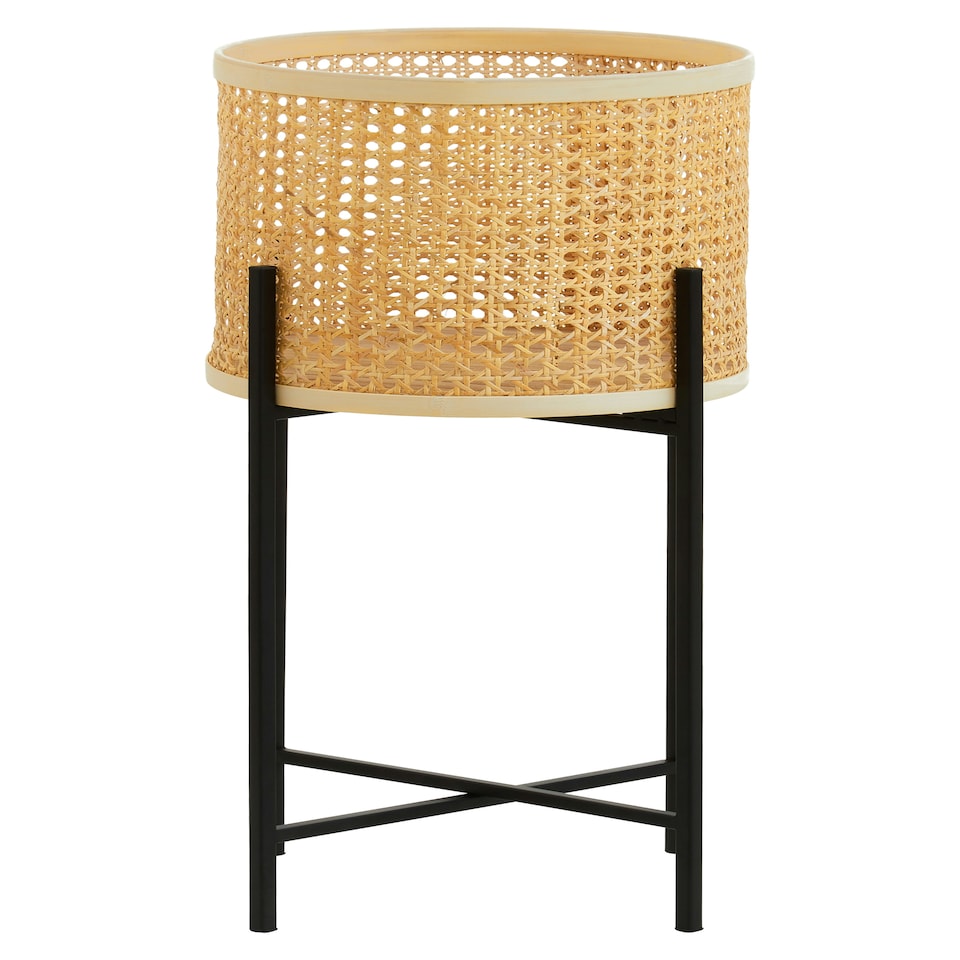 image 1 of Interiors by Premier Sturdy Large Planter, Handwoven Detailing On Small Outdoor Planters, Contemporary Planter For Flowers Cream