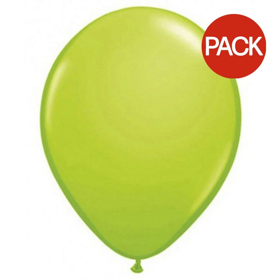 Globos Latex Balloons (Pack of 100) - Lime Green - One Size