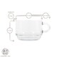 image 3 of LAV Cozy Stacking Glass Coffee Cups - 270ml - Pack of 12 Clear
