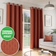 image 1 of Enhanced Living Tokyo Orange 46 x 54 inch (117x137cm) Eyelet Thermal Noise Reducing Dim Out Curtains (PAIR)