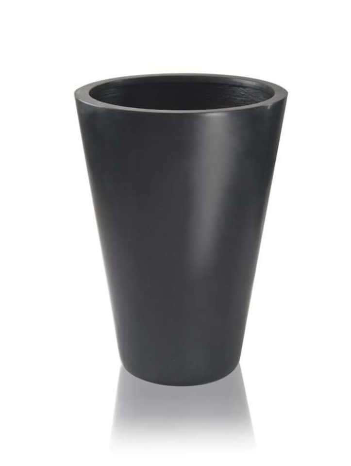 image 1 of Primrose Polystone Calgary Black Tall Indoor Outdoor Garden Planter 69cm