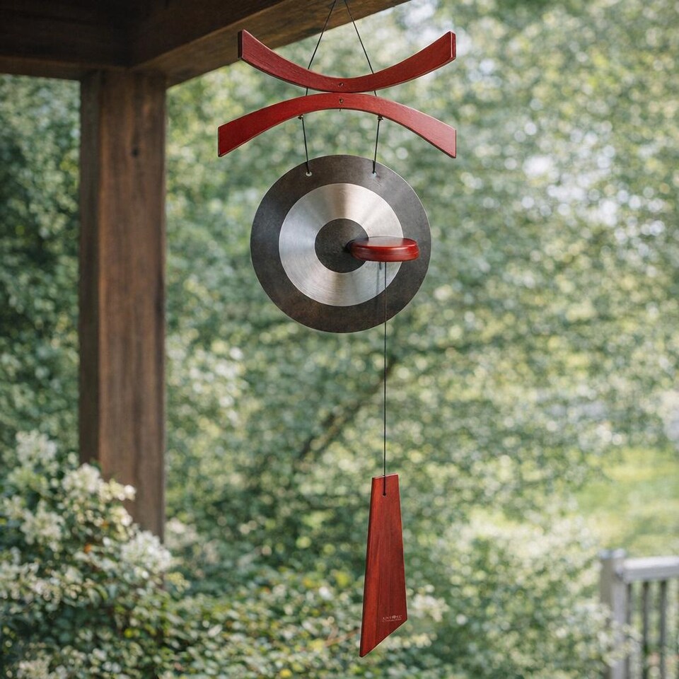 image 1 of Woodstock Outdoor Brass Wind Gong