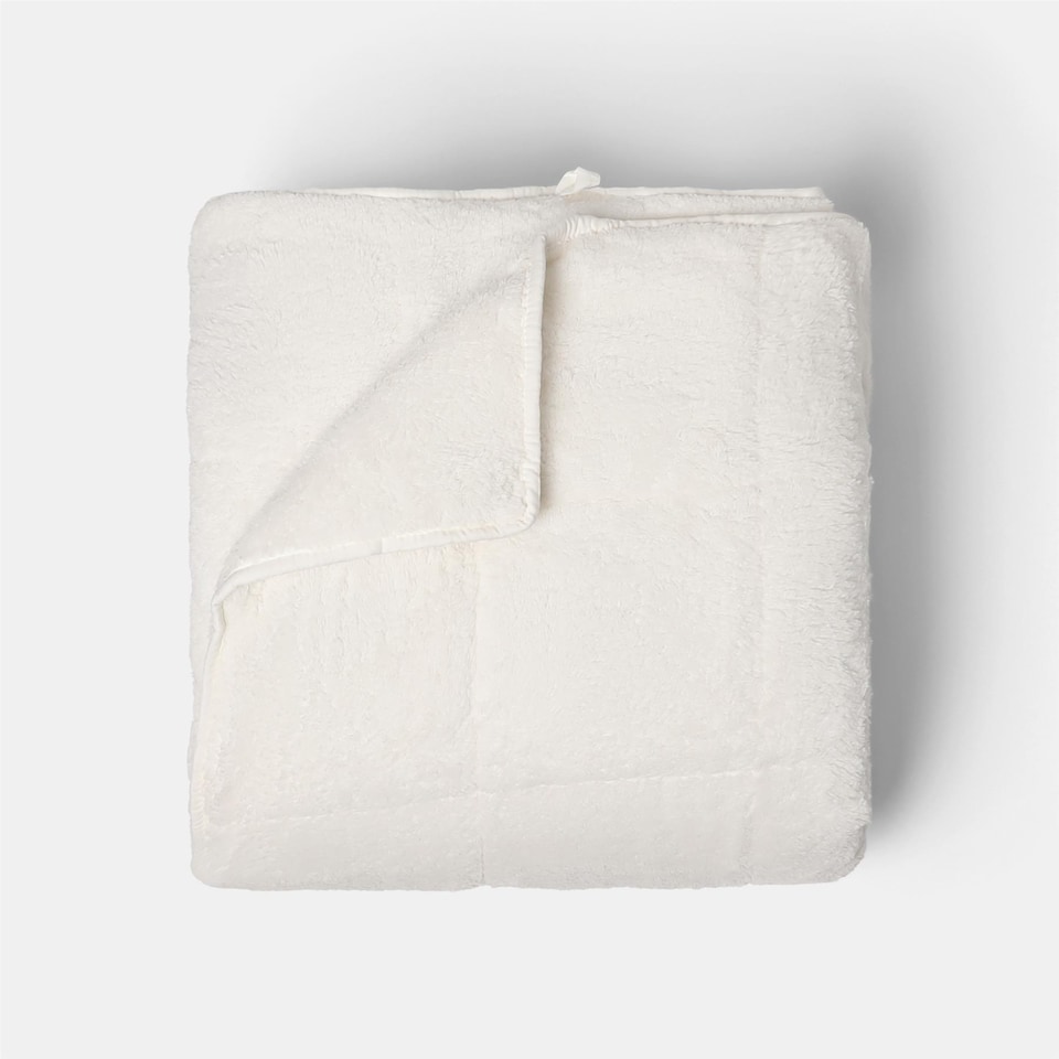 image 1 of OHS Teddy Fleece 8kg Weighted Blanket Sensory Sleep Therapy 150 x 200cm