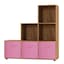 Oak & Light Pink