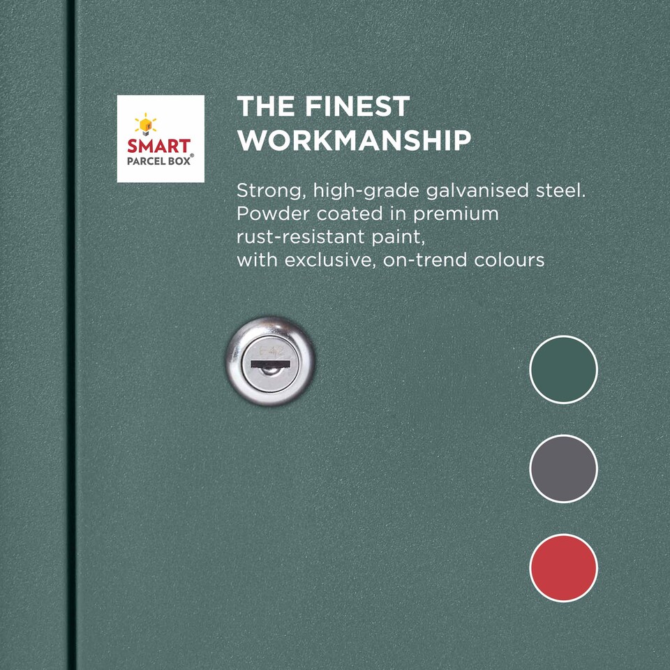 image 1 of SMART PARCEL BOX® Large Curved Top Front Access | Green | 1