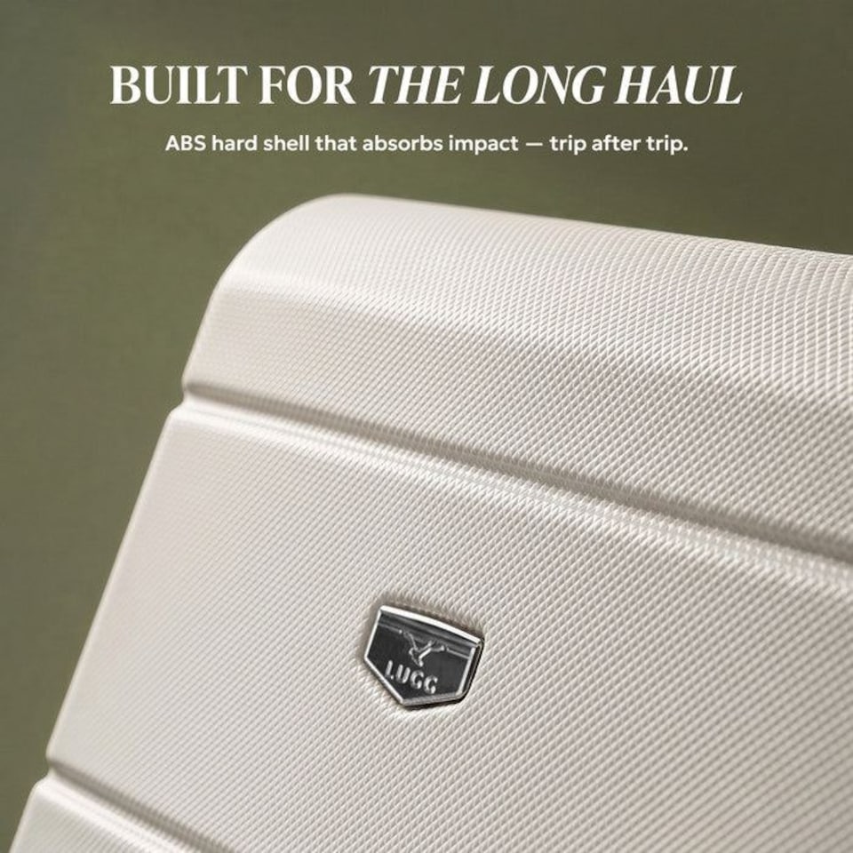 image 1 of Lugg Jetset Lightweight ABS Hard Shell Cabin Suitcase with 4 Spinner Wheels (40x30x20cm)
