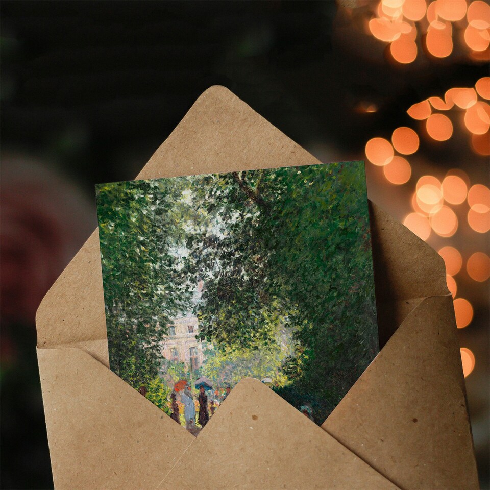 image 1 of Claude Monet Art Card Monceau Park in the Afternoon