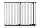 image 1 of Safetots Extra Tall Curved Top Safety Gate, 125cm - 134cm, Matt Black, Extra Tall 100cm in Height, Pressure Fit Stair Gate, Baby Gate for Doors Hallways and Spaces, Safety Barrier, Easy Installation