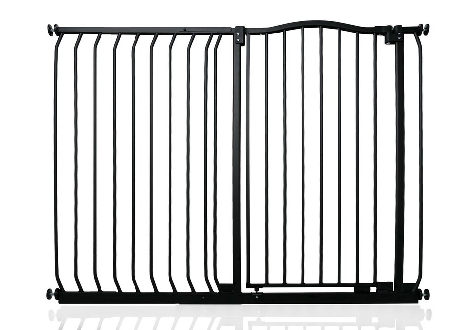 image 1 of Safetots Extra Tall Curved Top Safety Gate, 125cm - 134cm, Matt Black, Extra Tall 100cm in Height, Pressure Fit Stair Gate, Baby Gate for Doors Hallways and Spaces, Safety Barrier, Easy Installation