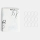 image 7 of OHS Bows Mould Proof Shower Curtain with 12 Hooks | White | Monochrome
