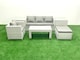 image 1 of Fimous Outdoor Rattan Garden Furniture Set with Grey Cushions Luxury 5 Seater with Chair and Coffee Table For Conservatory,Patio
