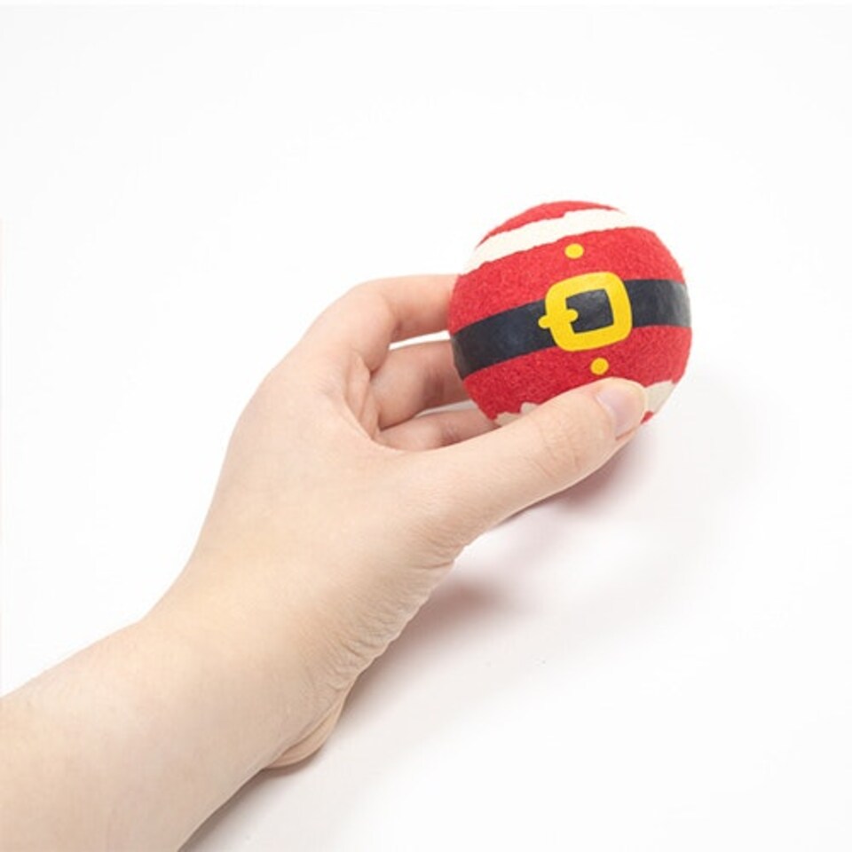 image 1 of Christmas Pet Tennis Balls - Pack of 3