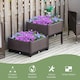 image 6 of Outsunny 2-Piece Raised Garden Bed Planter Box for Flowers, Vegetables, Herbs