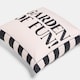 image 5 of OHS 2 x Garden of Fun Slogan Garden Cushion Covers Outdoor Water Resistant