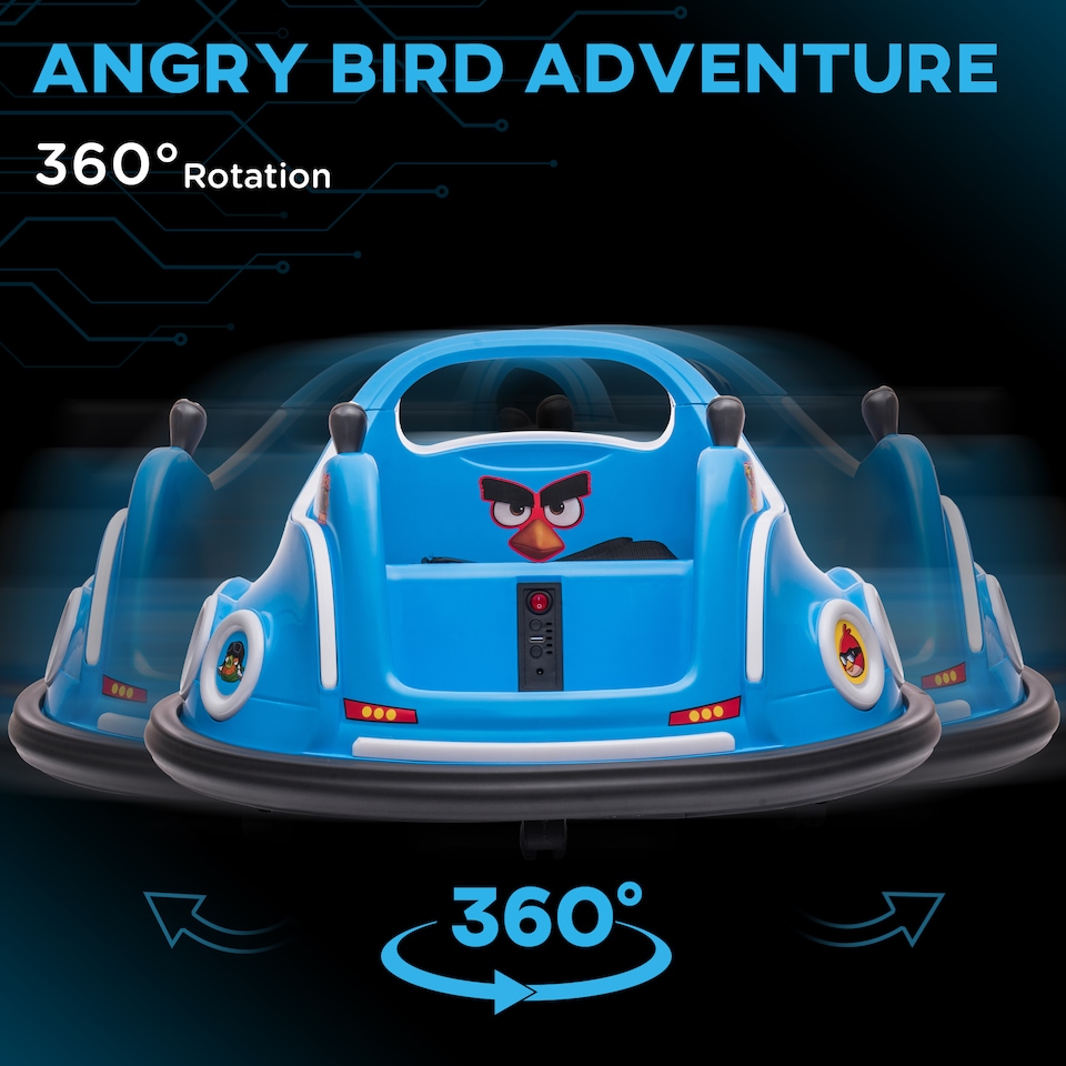 image 1 of AIYAPLAY Licensed Bumper Car for Kids with Joysticks, Remote, Blue
