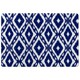 image 1 of Tribal Art Ikat Ogee in traditional classic blue (Rug) Blue | Small: 60x110cm