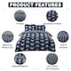image 3 of VELVETIO Jovana Complete Duvet Cover Set with Fitted Sheet Printed Bedding Quilt Blue | King