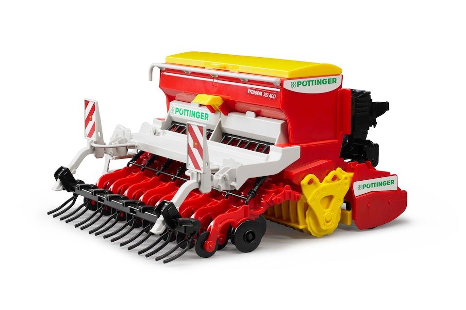 image 1 of Bruder Pottinger Vitasem 302 ADD harrow-mounted seed drill Detailed Vehicle & Playset Model