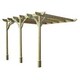image 3 of Wall Mounted Premium Pergola 3 Post - L420 x W420 x H270 cm - Light Green