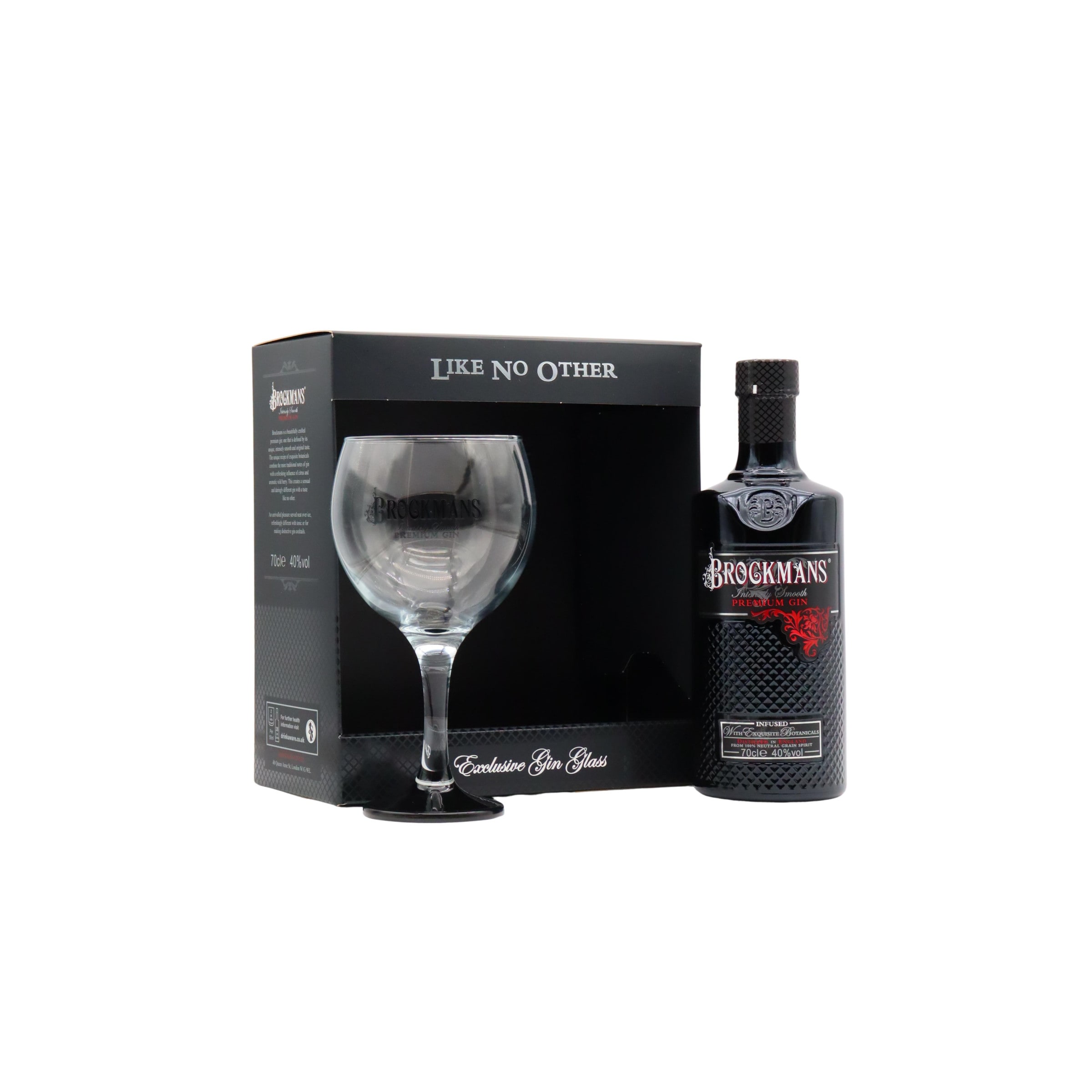 ブロッケンギガント PREMIUM BLACK LLIC Ver. Brockmans - Intensely Smooth Gin Glass Pack - Tesco Groceries
