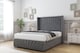 image 3 of Sloomy Rutherford Armour Coniston Divan Bed Base No Drawers With 54 Inch Wingback Headboard & 12 Inch Matching Footboard | Grey | Armour | Single | 1