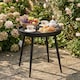 image 8 of Outsunny Round Garden Table, Outdoor Coffee Side Table with Plastic Top