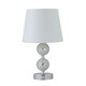 image 2 of Set of 2 Mosaic Touch Lamps with White Shades Chrome | White