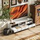 image 2 of HOMCOM TV Unit, TV Cabinet for up to 75", with Drawers, Shelves, White White
