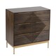 image 5 of Zaine Carving 3 Drawer Chest - Mango Wood - L40 x W81.5 x H80.5 cm - Dark Finish - Assembly Required