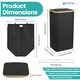 image 2 of 100L Foldable Laundry Hamper with Lid, Collapsible Clothes Basket