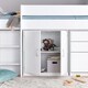 image 4 of Lacy White Storage Mid Sleeper And Noah Memory Foam Mattresses