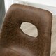 image 8 of HOMCOM Retro Bar Stools Set of 2 Adjustable Height Swivel Leather-Like Brown