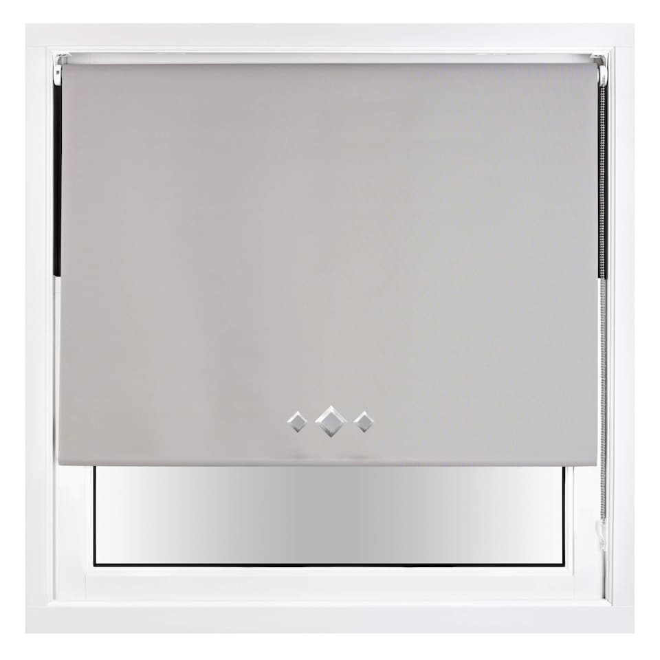 image 1 of Blackout Roller Blind Diamond Eyelet | Metal Fittings | Grey | Grey