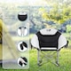 image 9 of Get Fit Moon Camping Chair - Portable Outdoor Premium Folding Chair With Magazine Pocket, Cup Holder & Carry Bag - Capacity 130Kg - 2 Pack | Grey | 2