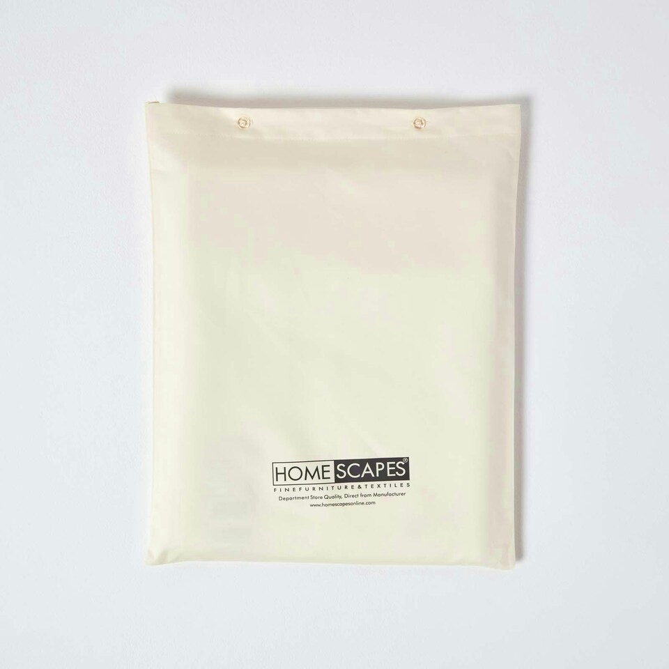 image 1 of Homescapes Cream Deep Fitted Sheet Egyptian Cotton 1000 TC Super King Cream | Super King