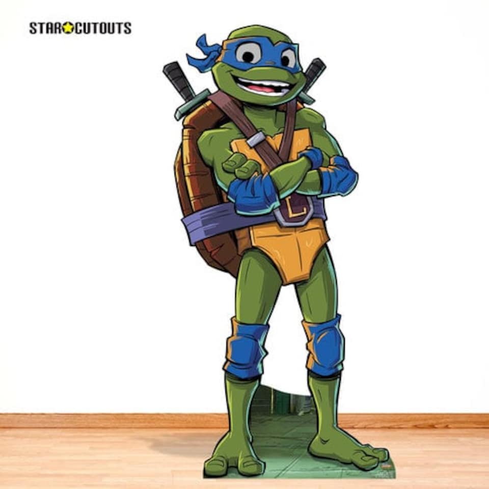 image 1 of Leonardo Tales of TMNT Teenage Mutant Ninja Turtles Lifesize Cardboard Cutout 135cm