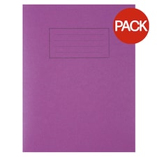 Silvine A5 Lined Exercise Books (Pack of 10) - Purple - One Size