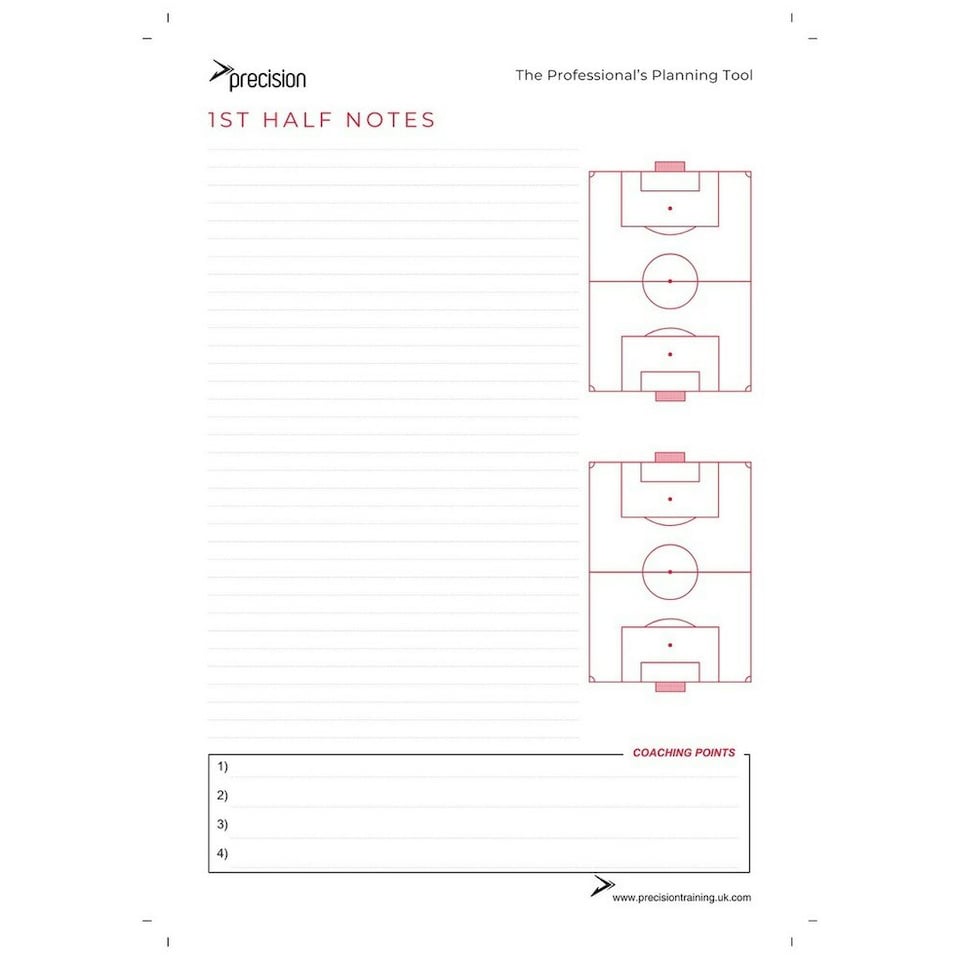 image 1 of Precision A4 Football Match Day Planner - Multicoloured - A4