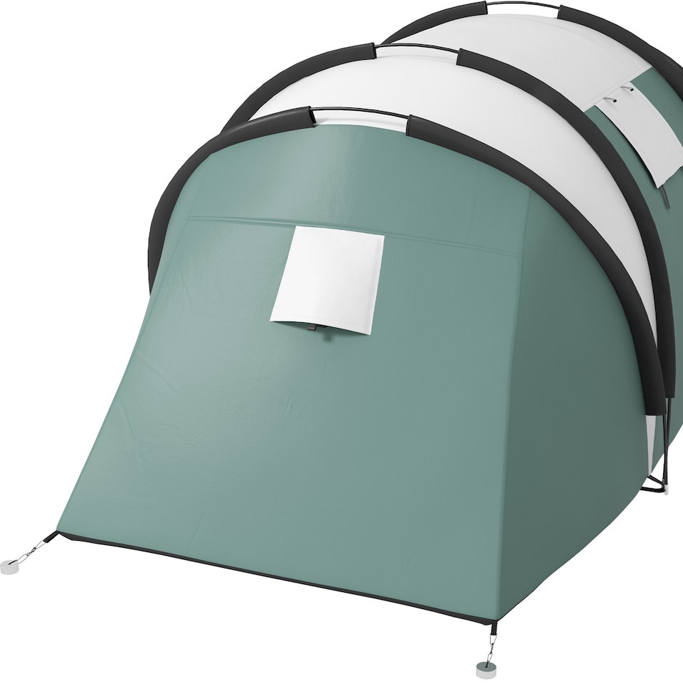 image 1 of Outsunny 2 Bedroom Camping Tent with Living Area, 3000mm Waterproof, Green