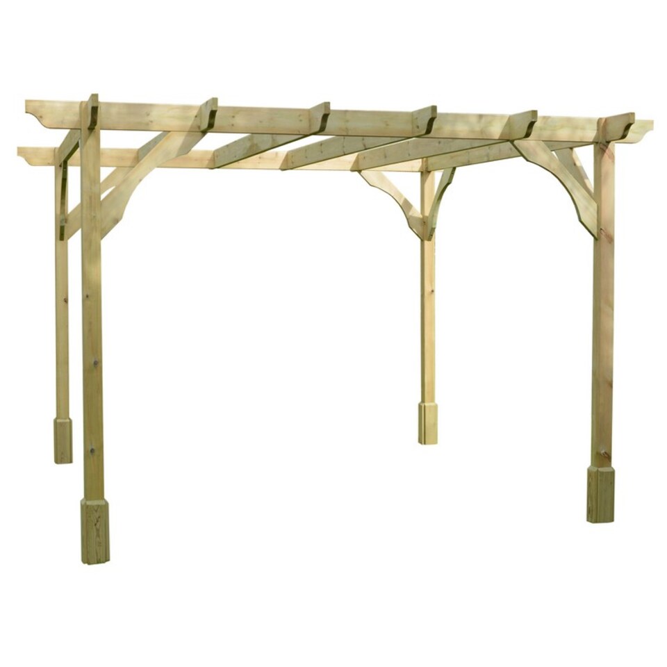 image 1 of Premium Pergola - Wood - L480 x W480 x H270 cm - Light Green