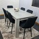 image 4 of Dining Table Set with 6 Chairs Dining Room and Kitchen table set of 6 Grey