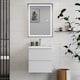 image 9 of AICA 500mm Wall Mounted Bathroom Vanity Unit With Ceramic Basin,2 Soft Close Drawers for Storage,White,Flat packed