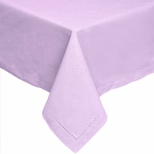 Homescapes Mauve Tablecloth - 137 x 178 cm | Purple | Mauve