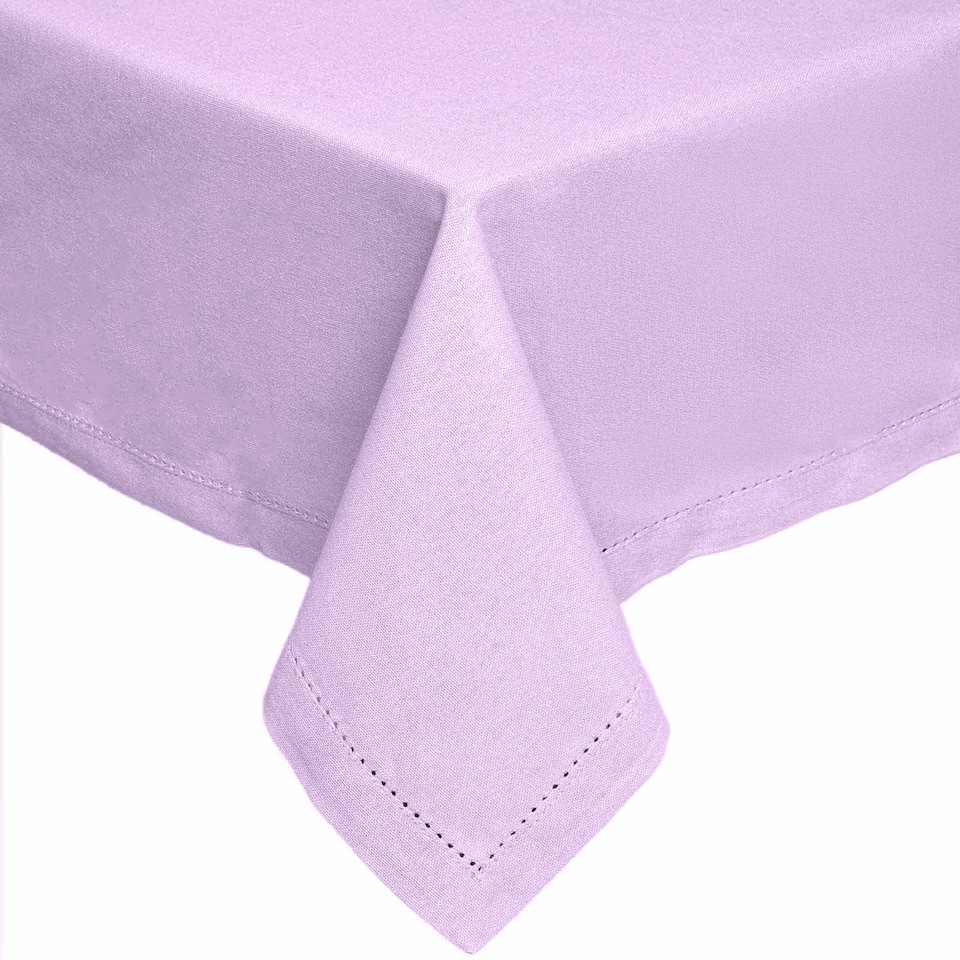 image 1 of Homescapes Mauve Tablecloth - 137 x 178 cm | Purple | Mauve