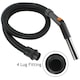 image 4 of SPARES2GO Stainless Steel Hose for Vax 6130 6131 6140 6141 6150 6151 Vacuum Cleaner (4 Lug Fitting) Black