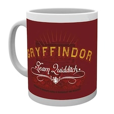 Harry Potter Gryffindor Quidditch 300ml Mug - Red/White/Yellow - One Size