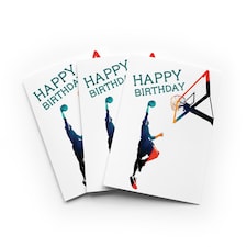 Basketball Slam Dunk Birthday Card Sports Action Set of 3 Blank Inside 13x18 cm